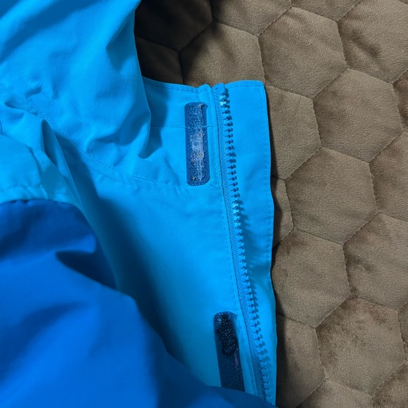 Lands' End Kids' Medium Size 8 Two-Tone Blue Waterproof Raincoat Winter - Picture 14 of 14